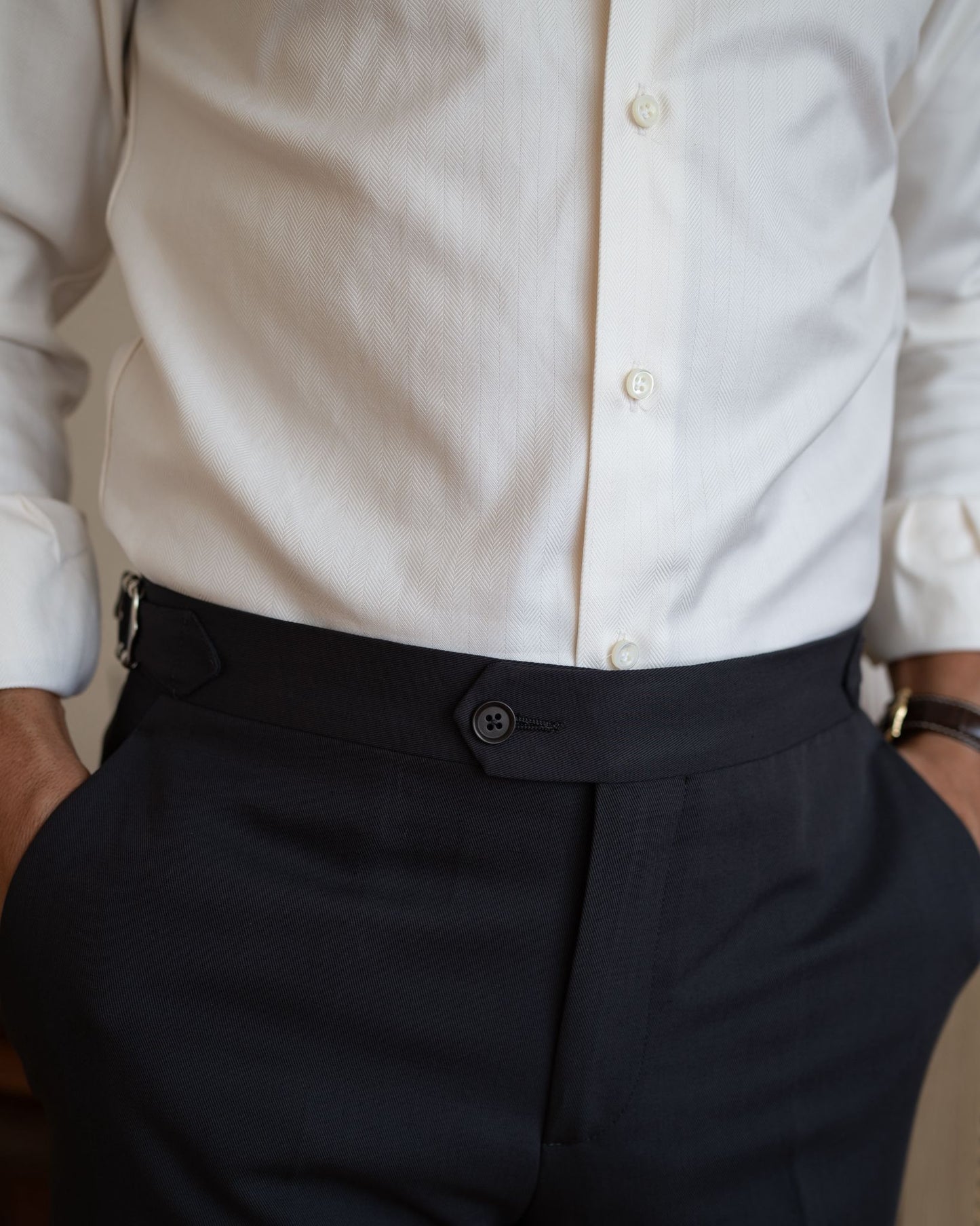 Le Gabardine Nightfall Blue - Pantalon Chino – Fabriqué en Italie